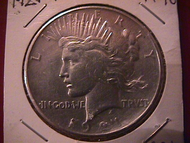 Peace Type Silver Dollar 1921 AU Condition