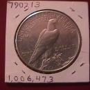Peace Type Silver Dollar 1921 AU Condition