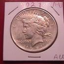 Peace Type Silver Dollar 1921 Almost Uncirculated Condition
