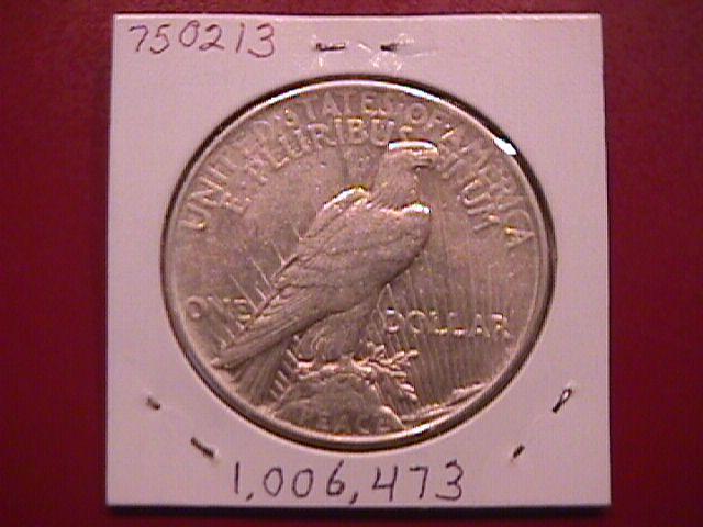 Peace Type Silver Dollar 1921 Almost Uncirculated Condition