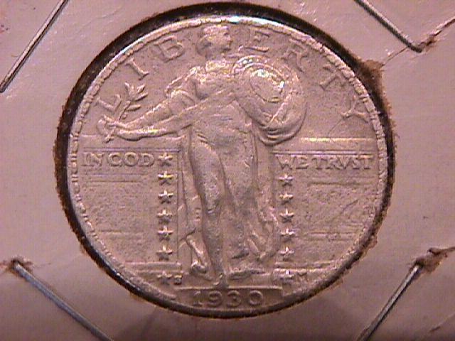 Standing Liberty Silver Quarter 1930-S Extremely Fine Condition