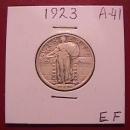 Standing Liberty Silver Quarter 1923 Extremely Fine Condition