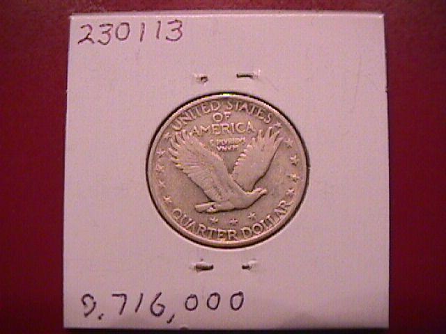 Standing Liberty Silver Quarter 1923 Extremely Fine Condition
