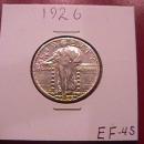 Standing Liberty Silver Quarter 1926 Extremely Fine Condition