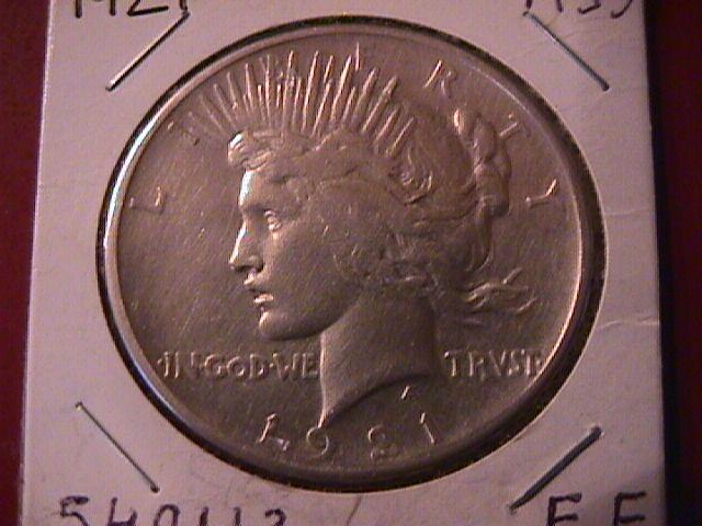 Peace Type Silver Dollar 1921 Extremely Fine Condition