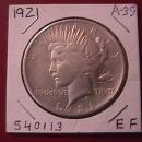 Peace Type Silver Dollar 1921 Extremely Fine Condition