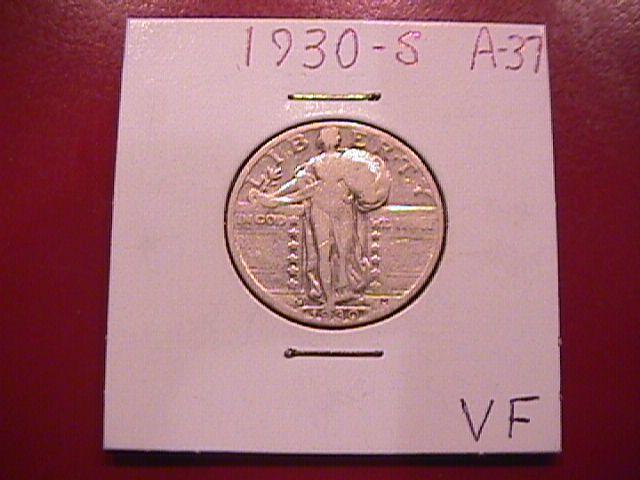 Standing Liberty Silver Quarter 1930-S Very Fine Condition