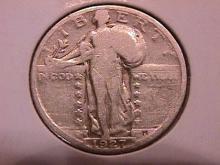 Standing Liberty Silver Quarter 1927-S Fine Plus Condition Condition