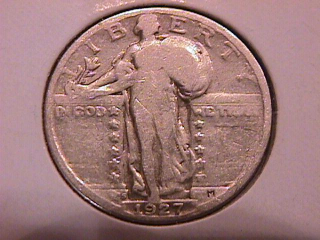 Standing Liberty Silver Quarter 1927-S Fine Plus Condition Condition