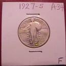 Standing Liberty Silver Quarter 1927-S Fine Plus Condition Condition