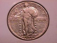 Standing Liberty Silver Quarter 1928-D Extremely Fine Condition