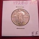 Standing Liberty Silver Quarter 1928-D Extremely Fine Condition