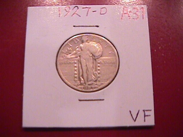 Standing Liberty Silver Quarter 1927-D Very Fine Plus Condition