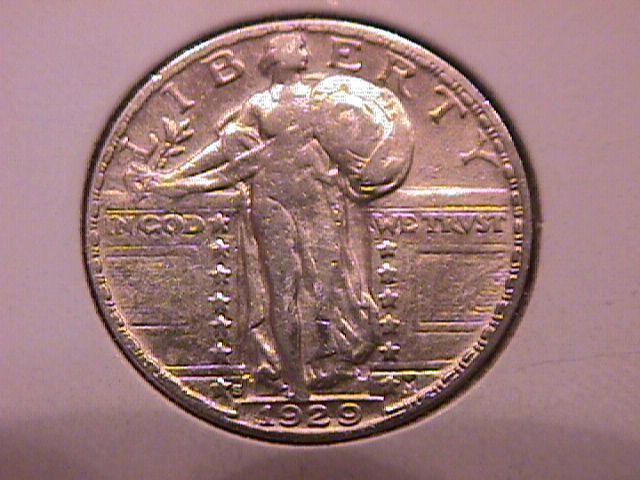 Standing Liberty Silver Quarter 1929-S Very Fine Plus Condition