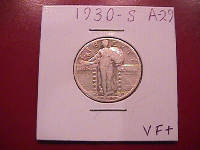Standing Liberty Silver Quarter 1930-S Very Fine Plus Condition