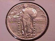 Standing Liberty Silver Quarter 1927 Extremely Fine Plus Condition