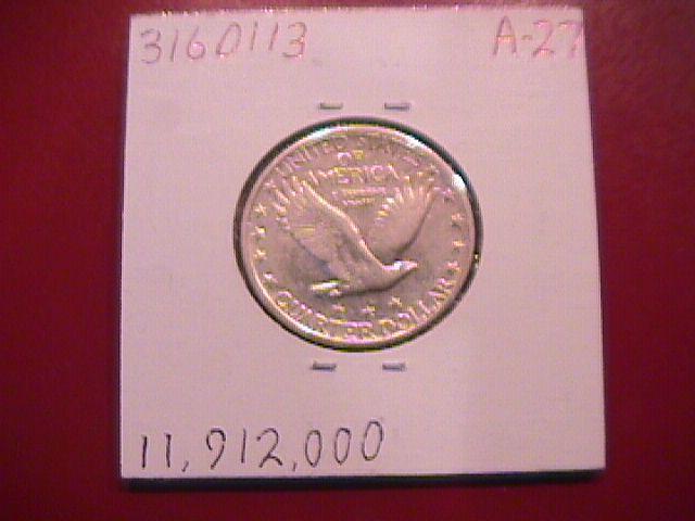 Standing Liberty Silver Quarter 1927 Extremely Fine Plus Condition