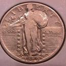 Standing Liberty Silver Quarter 1929-D Very Fine Condition