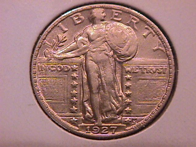 Standing Liberty Silver Quarter 1927 Almost Uncirculated Condition