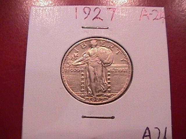 Standing Liberty Silver Quarter 1927 Almost Uncirculated Condition