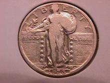 Standing Liberty Silver Quarter 1926-D Very Fine Condition