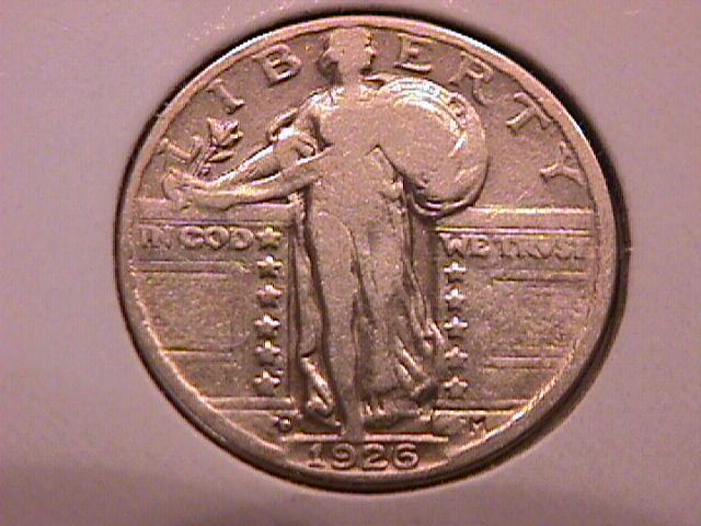 Standing Liberty Silver Quarter 1926-D Very Fine Condition