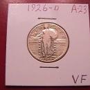 Standing Liberty Silver Quarter 1926-D Very Fine Condition
