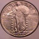 Standing Liberty Silver Quarter 1930 Almost Uncirculated Condition