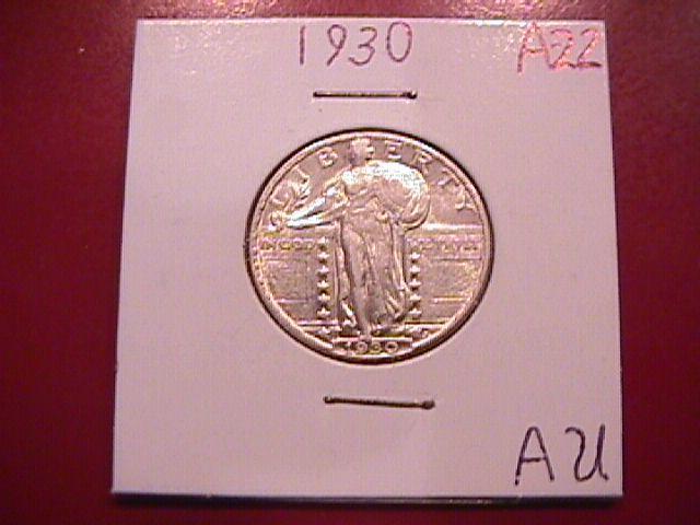 Standing Liberty Silver Quarter 1930 Almost Uncirculated Condition