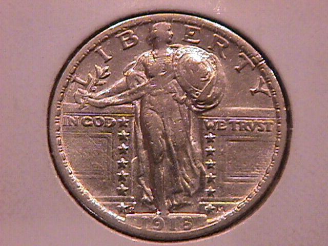 Standing Liberty Silver Quarter 1918-S Extremely Fine Condition