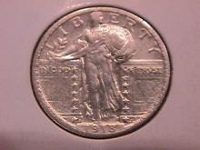 Standing Liberty Silver Quarter 1918-S Very Fine Plus Condition