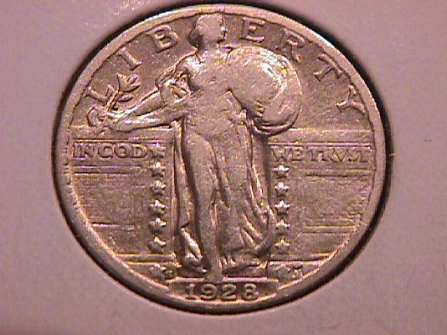 Standing Liberty Silver Quarter 1928-S Extremely Fine Plus Condition
