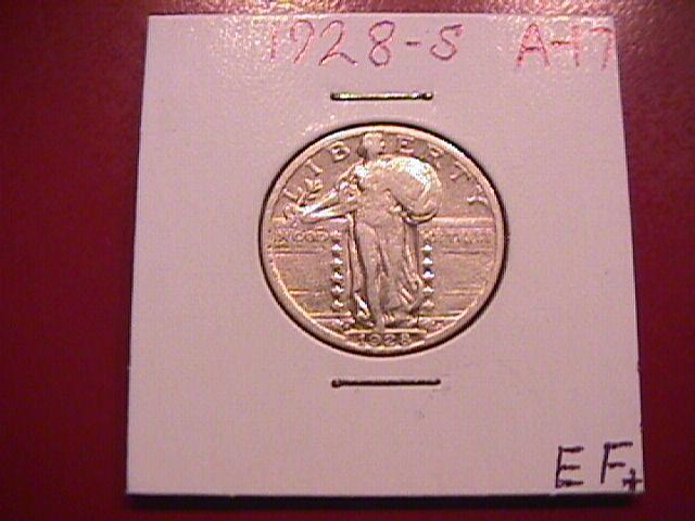 Standing Liberty Silver Quarter 1928-S Extremely Fine Plus Condition