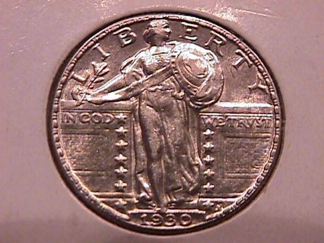 Standing Liberty Silver Quarter 1930 Mint State #63
