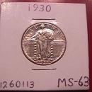 Standing Liberty Silver Quarter 1930 Mint State #63