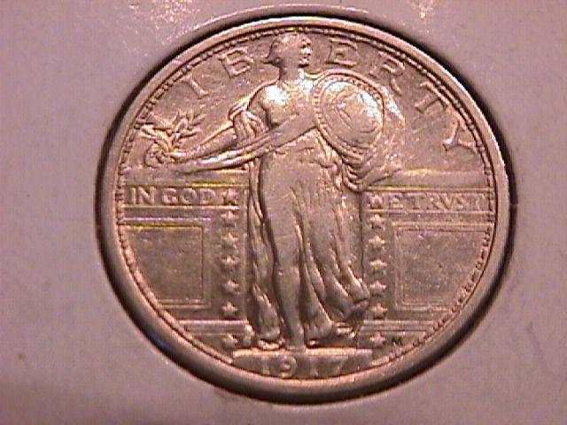 Standing Liberty Silver Quarter 1917-S Type#1 Very Fine Plus Plus Condition