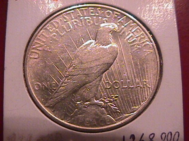 Peace Type Silver Dollar 1927-D Mint State 60/63 Condition