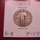 Standing Liberty Silver Quarter 1927-S Fine Plus Plus Condition