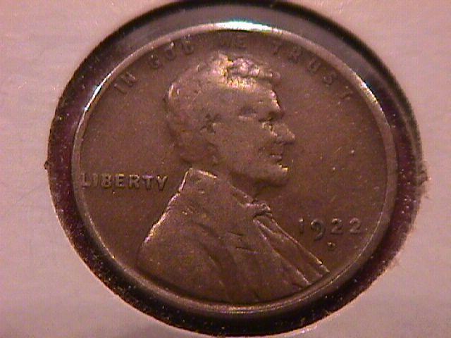 Lincoln Cent 1922-D Fine to Very Fine Condition