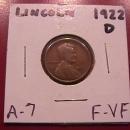 Lincoln Cent 1922-D Fine to Very Fine Condition