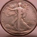 Liberty Walking Silver Half Dollar 1938-D Very Fine #20 Condition