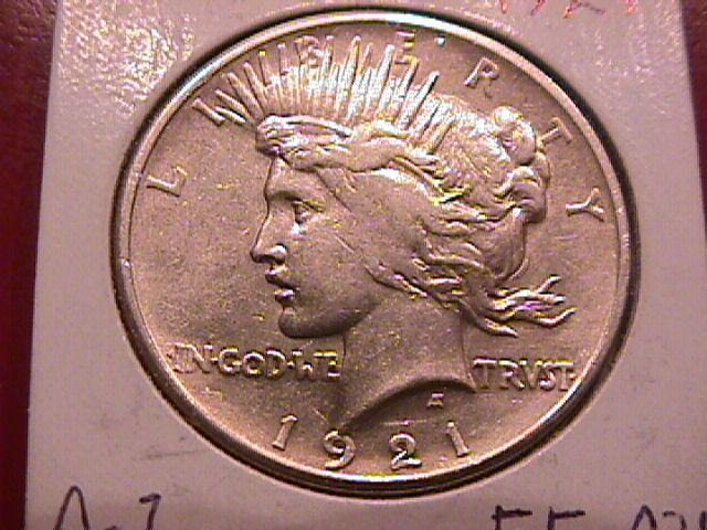 Peace Type Silver Dollar 1921 Almost Uncirculated Condition