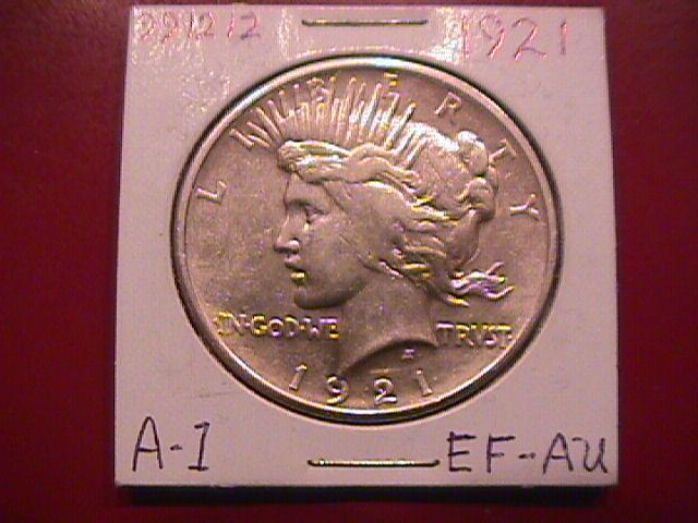 Peace Type Silver Dollar 1921 Almost Uncirculated Condition