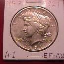 Peace Type Silver Dollar 1921 Almost Uncirculated Condition