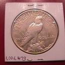 Peace Type Silver Dollar 1921 Almost Uncirculated Condition