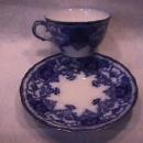 John Maddock and Sons-Flow Blue (Dainty) Cup & Saucer