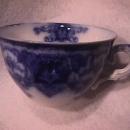 John Maddock and Sons-Flow Blue (Dainty) Cup & Saucer