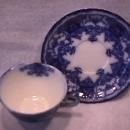 John Maddock and Sons-Flow Blue (Dainty) Cup & Saucer