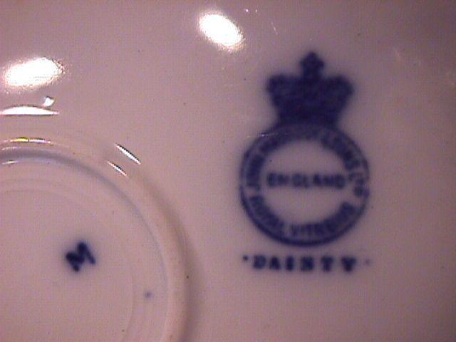 John Maddock and Sons-Flow Blue (Dainty) Cup & Saucer
