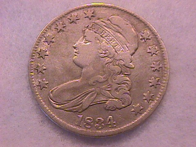 Capped Bust Half Dollar 1834 Very Fine Condition